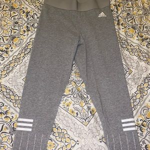 Grey adidas full length leggings.
